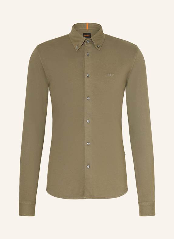 BOSS MYJERSEY slim fit jersey shirt OLIVE
