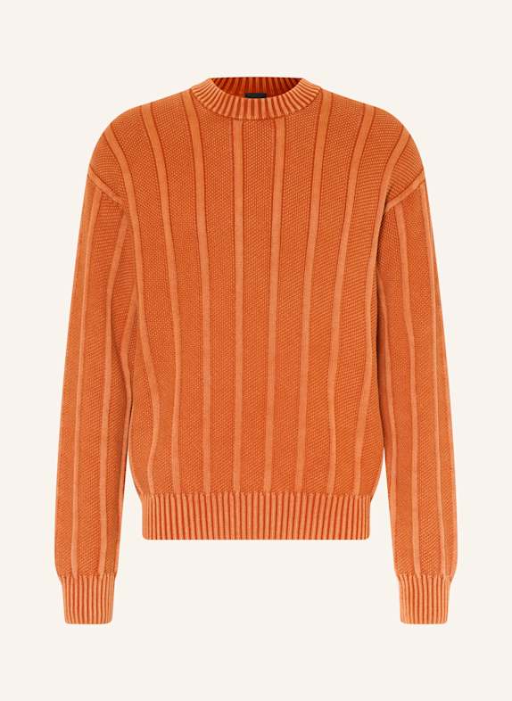 BOSS Sweter KAKTUS CIEMNOPOMARAŃCZOWY