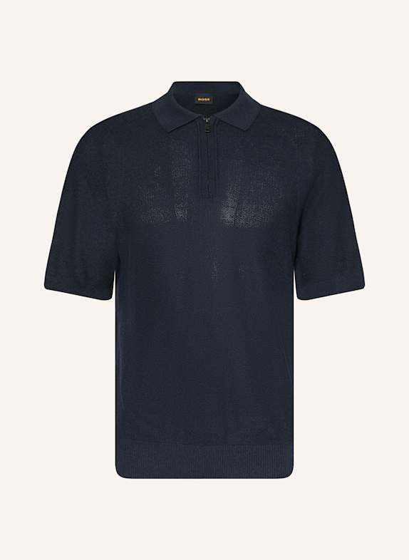 BOSS Strick-Poloshirt KANCELLO DUNKELBLAU