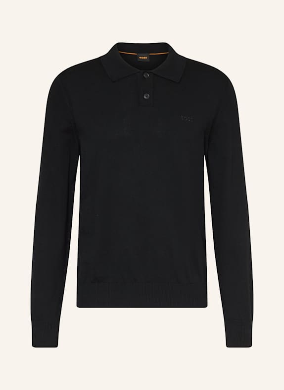 BOSS Strick-Poloshirt ASAC SCHWARZ
