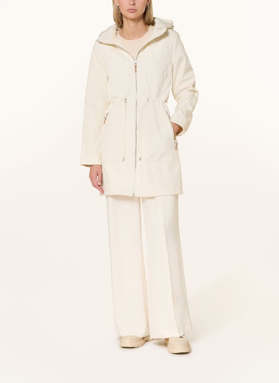 LAUREN RALPH LAUREN Quilted coat with material mix CREAM