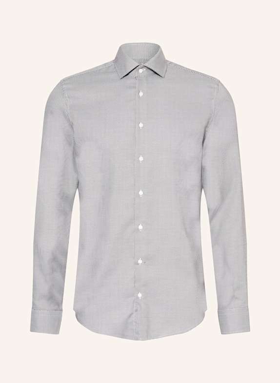 seidensticker Hemd Regular Fit DUNKELBRAUN / WEISS