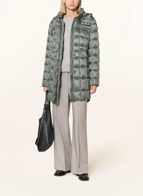 GIL BRET Quilted coat with DUPONT™ SORONA® insulation TEAL