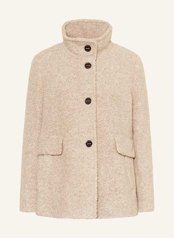 GIL BRET Kastenjacke aus Teddyfell BEIGE