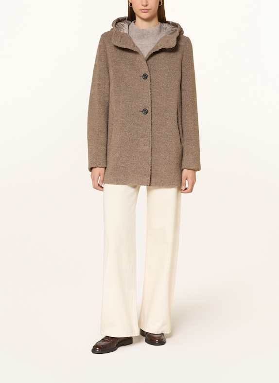 GIL BRET Teddyfell-Jacke TAUPE