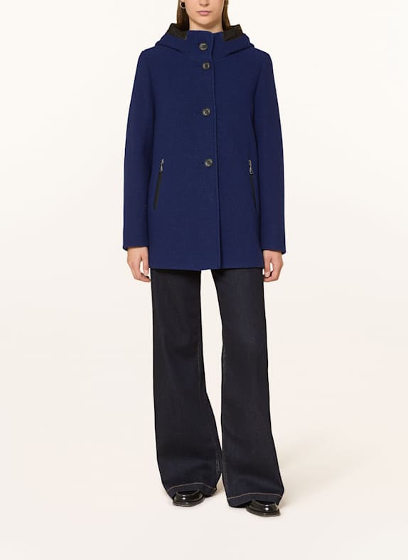 GIL BRET Bouclé-Jacke BLAU