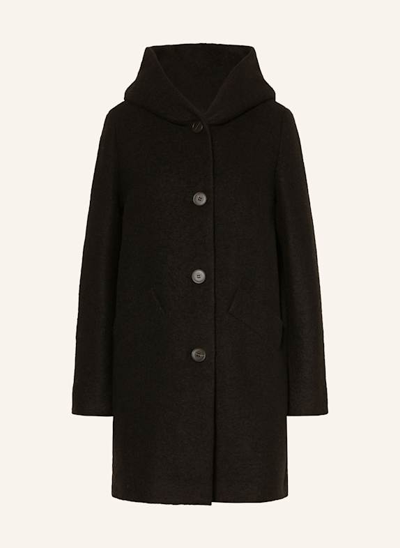 FUCHS SCHMITT Wollmantel SCHWARZ