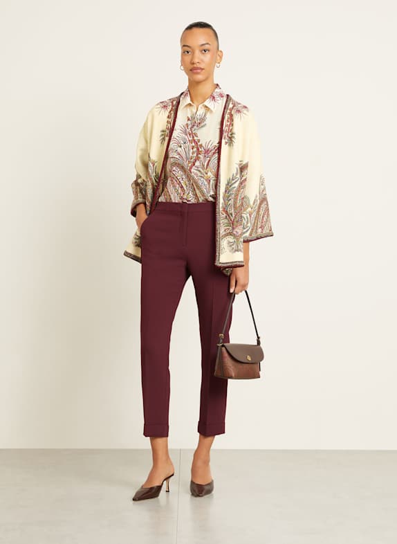 ETRO 7/8-broek DONKERROOD