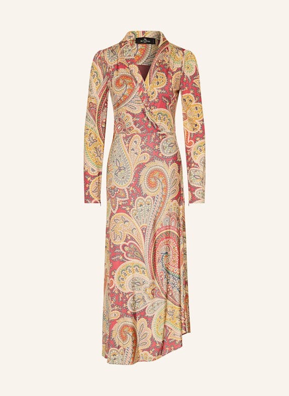 ETRO Cocktail dress DARK RED/ CREAM/ DARK GREEN