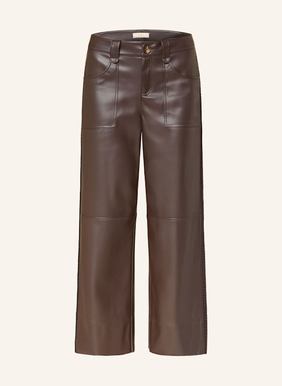 IVI collection 7/8-Hose in Lederoptik BRAUN