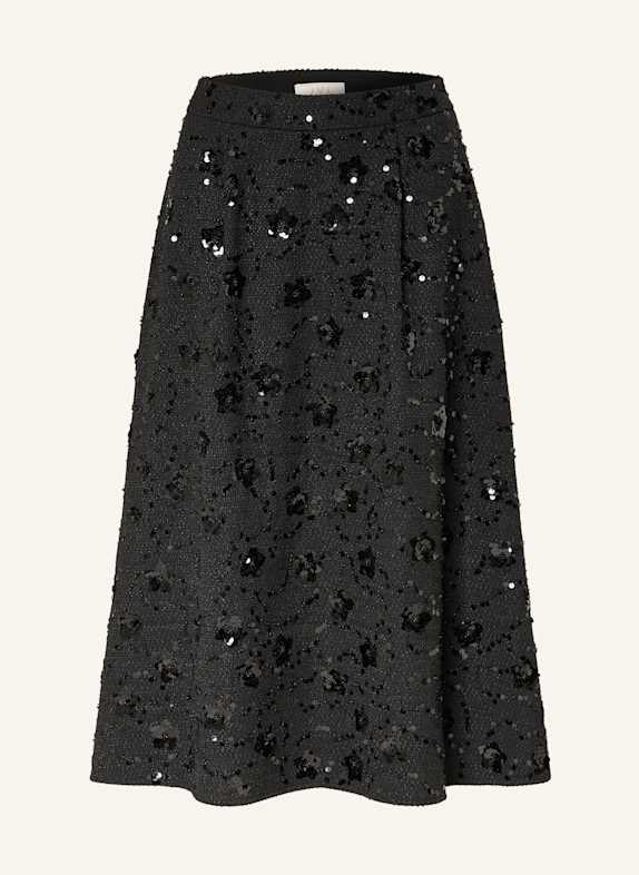 IVI collection Tweed-Rock mit Pailletten SCHWARZ