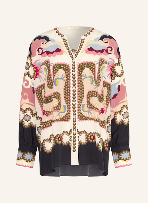 IVI collection Seidenbluse CREME/ ROSA/ SCHWARZ