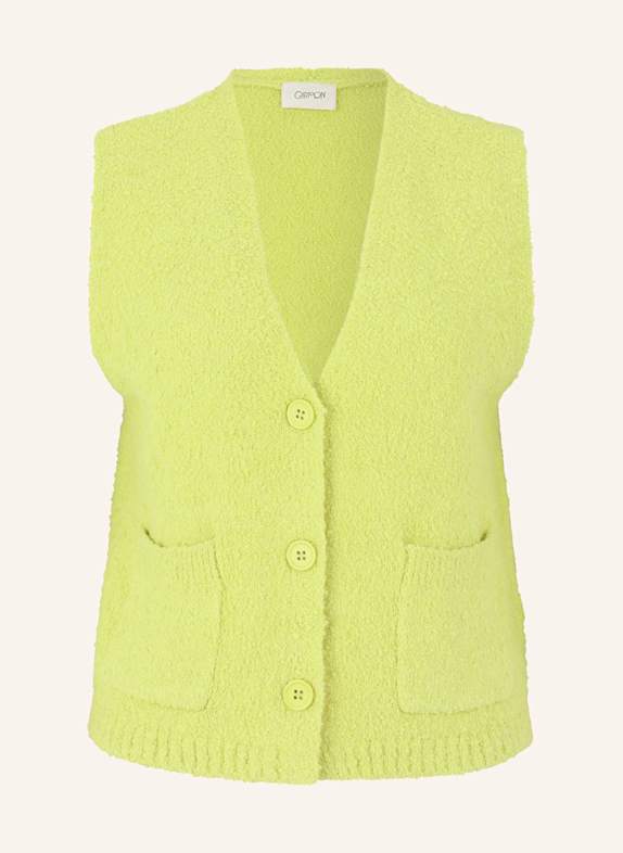 CARTOON Bouclé knit vest LIGHT GREEN