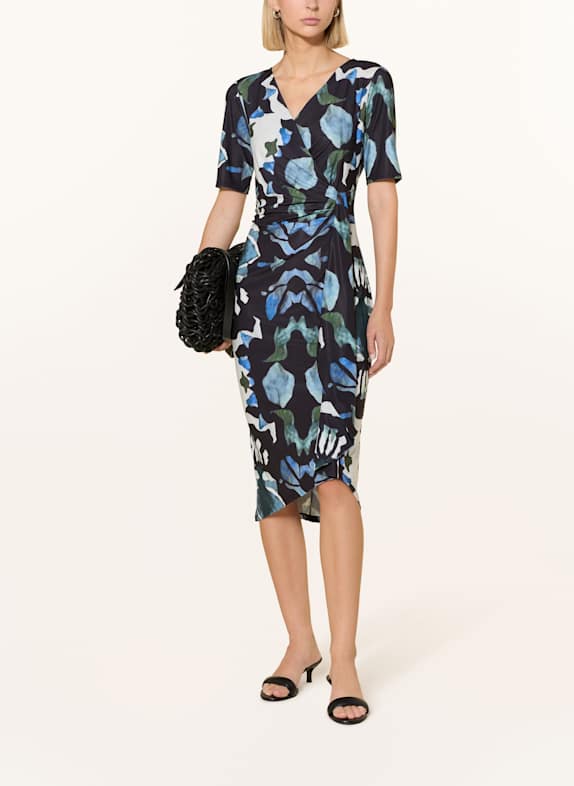 CARTOON Kleid in Wickeloptik DUNKELBLAU/ BLAU/ OLIV
