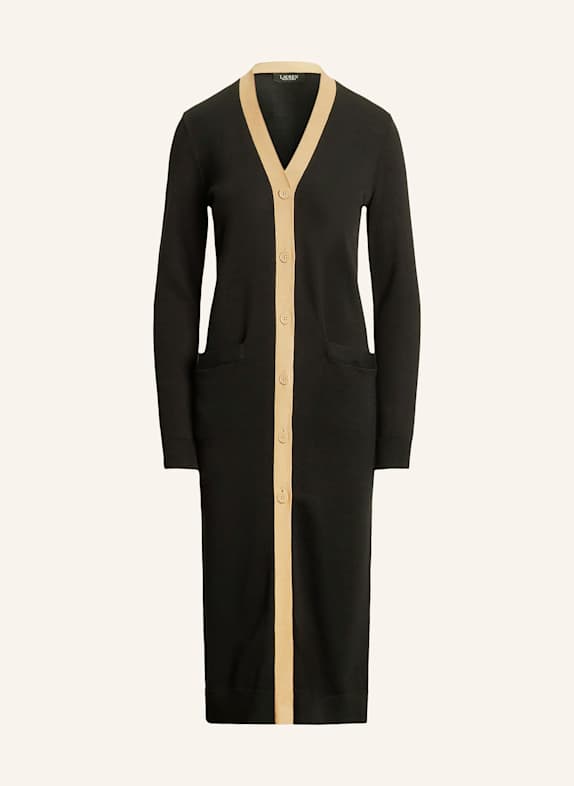 LAUREN RALPH LAUREN Strickjacke SCHWARZ/ CAMEL