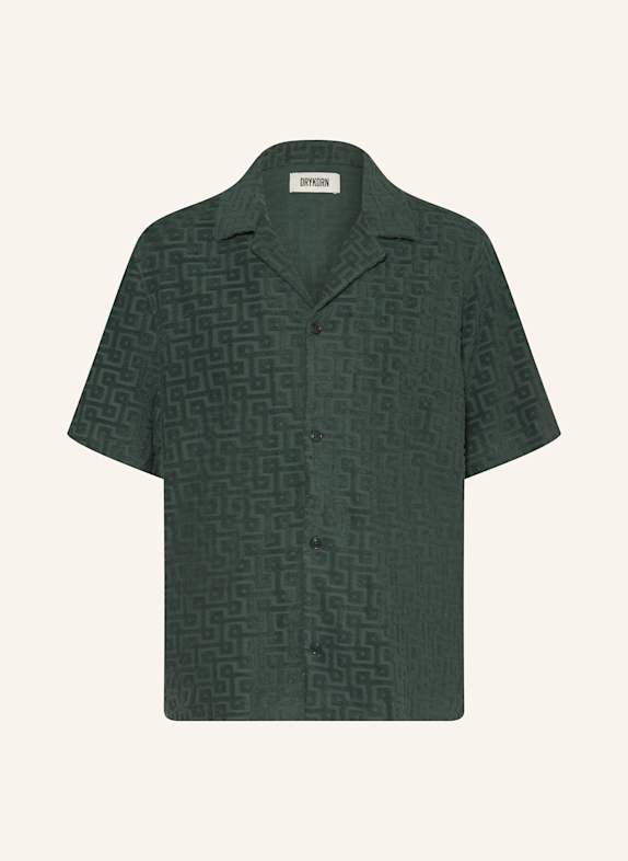 DRYKORN Resort shirt BIJAN Relaxed fit in terry cloth DARK GREEN