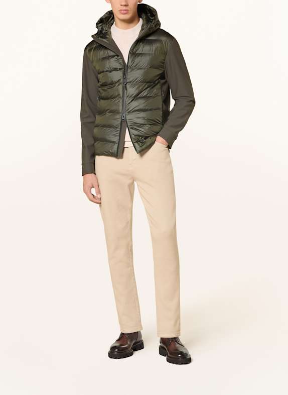 STRELLSON Steppjacke im Materialmix DUNKELGRÜN