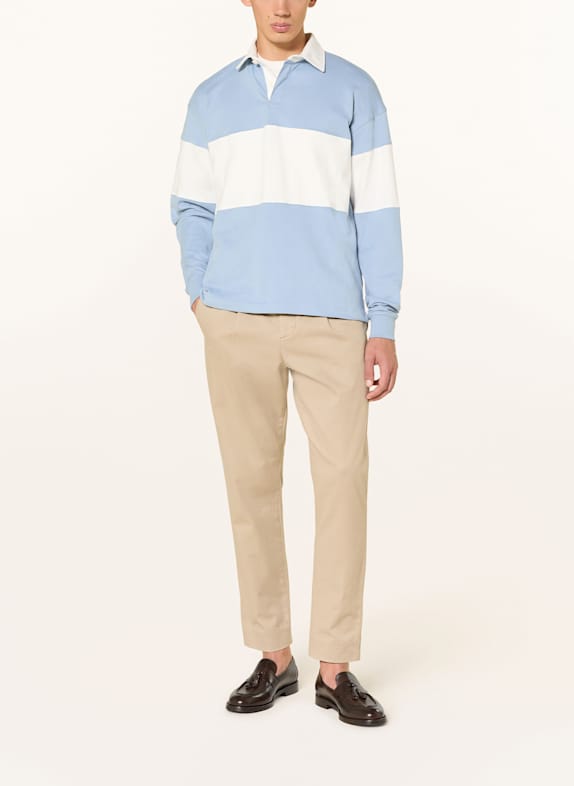 PAUL rugbyshirt LICHTBLAUW / WIT