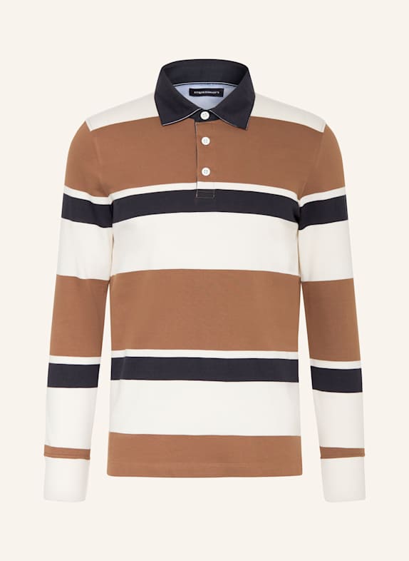 STROKESMAN'S Rugbyshirt WEISS/ DUNKELBLAU/ CAMEL
