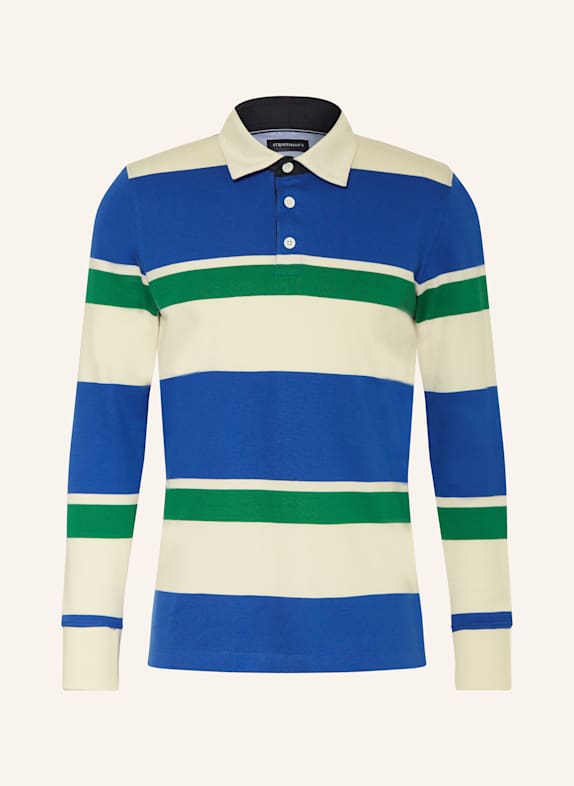 STROKESMAN'S Rugbyshirt ECRU/ BLAU/ GRÜN