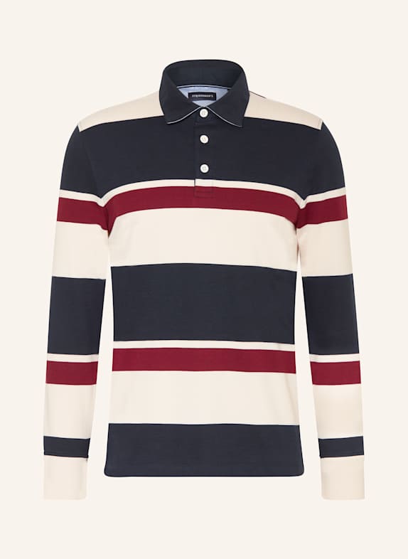 STROKESMAN'S Rugbyshirt ECRU/ DUNKELBLAU/ DUNKELROT
