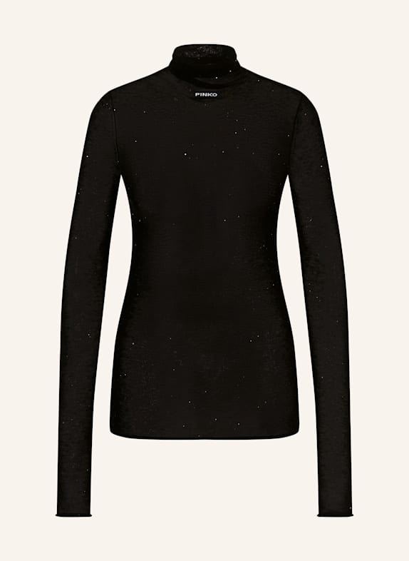 PINKO Pullover MOSS MAGLIA mit Schmucksteinen SCHWARZ