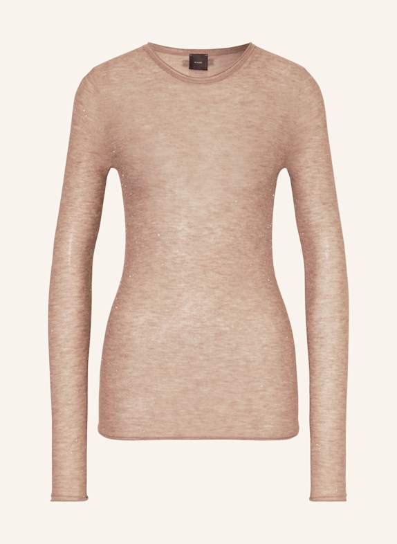 PINKO Pullover mit Pailletten BEIGE