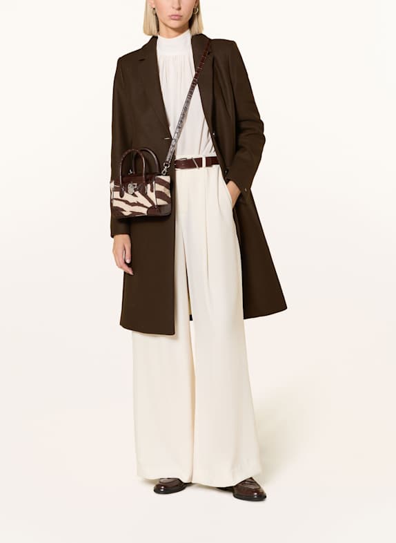 LAUREN RALPH LAUREN Handtas TANNER SMALL MARRON FONCÉ / BEIGE / CRÈME