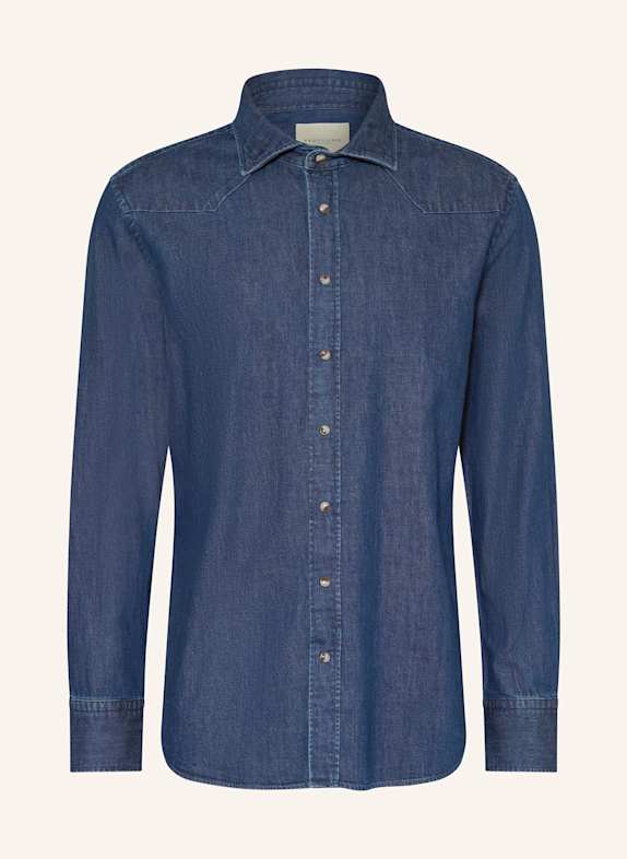 PROFUOMO Jeanshemd Relaxed Fit DUNKELBLAU