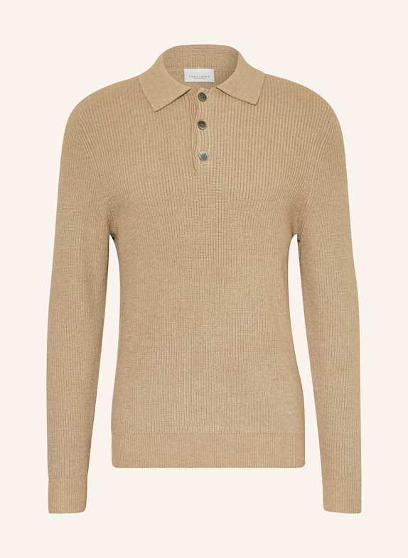 PROFUOMO Strick-Poloshirt BEIGE