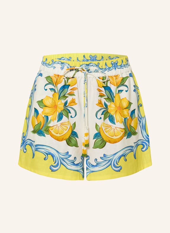 FARM RIO Shorts SICILY SCARF mit Leinen GELB/ WEISS/ BLAU
