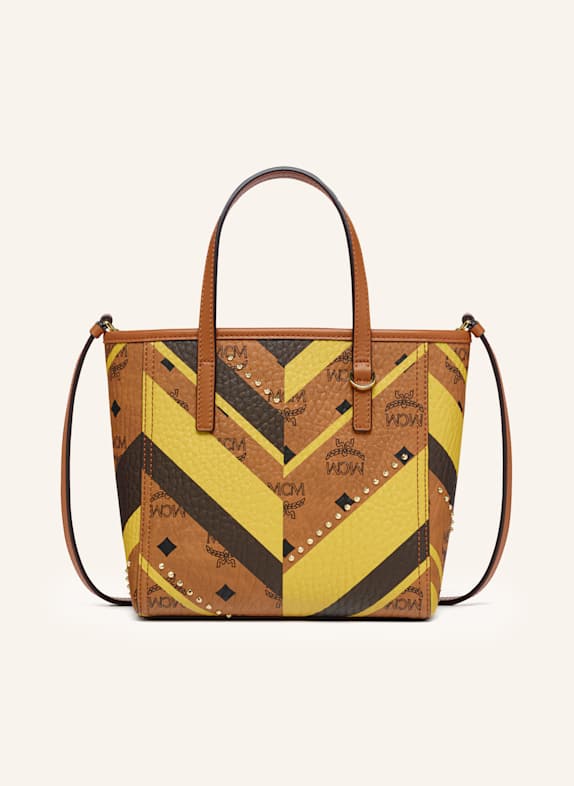 MCM Handtasche TONI mit Schmucksteinen COGNAC/ GELB/ DUNKELBRAUN