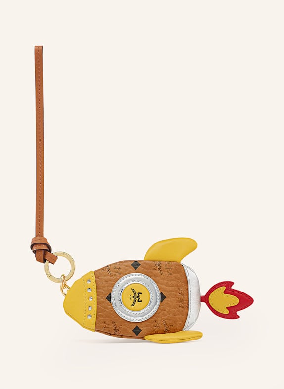 MCM Taschenanhänger AREN ROCKET COGNAC/ GELB