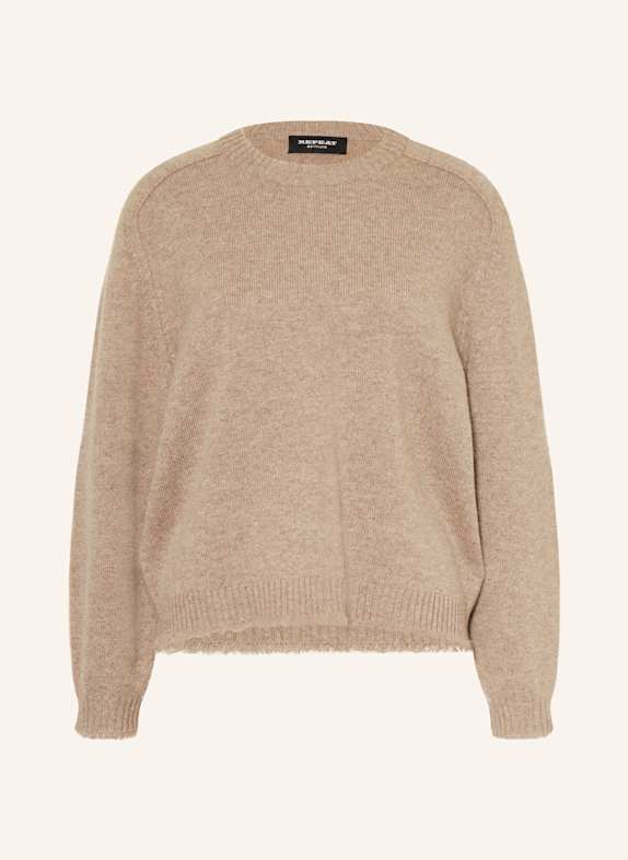 REPEAT Cashmere-Pullover BEIGE