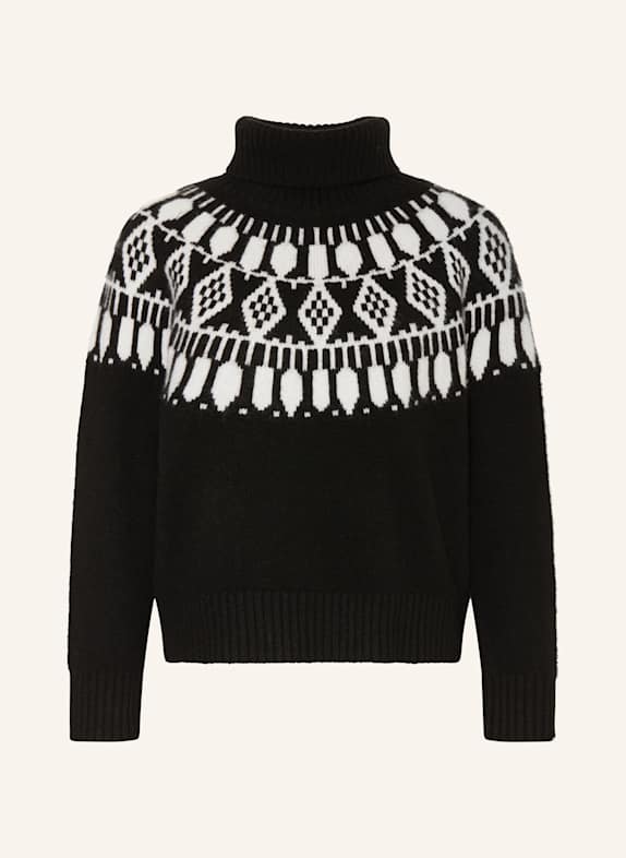 (THE MERCER) N.Y. Rollkragenpullover aus Cashmere SCHWARZ/ WEISS