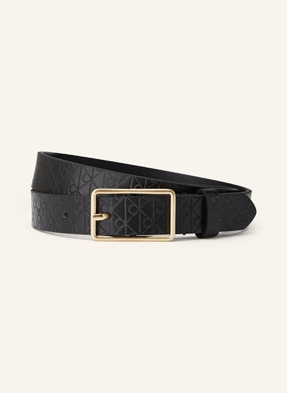 Calvin Klein Leather belt BLACK