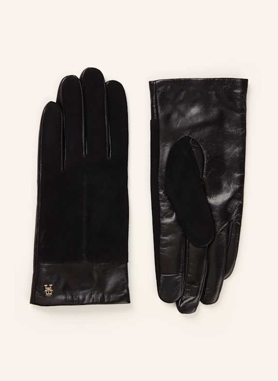TOMMY HILFIGER Lederhandschuhe SCHWARZ