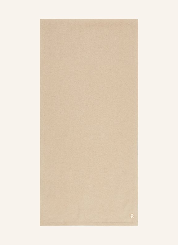 TOMMY HILFIGER Cashmere scarf LIGHT BROWN