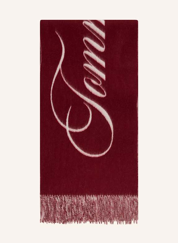 TOMMY HILFIGER Scarf DARK RED/ WHITE