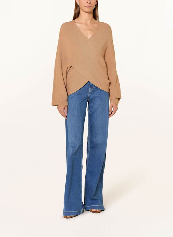 MSCH COPENHAGEN Pullover MSCHZINELLE in Wickeloptik HELLBRAUN