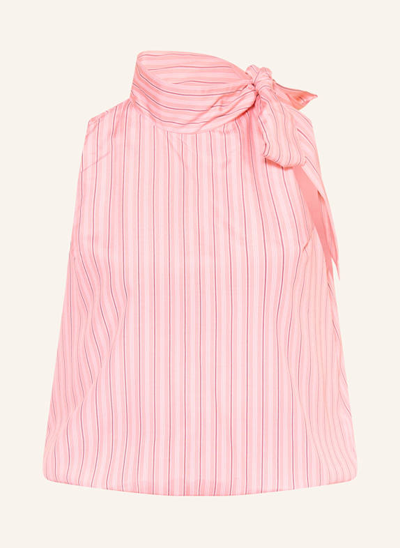 NEO NOIR Blouse VEDA avec col lavallière ROSE/ NOIR/ BLANC