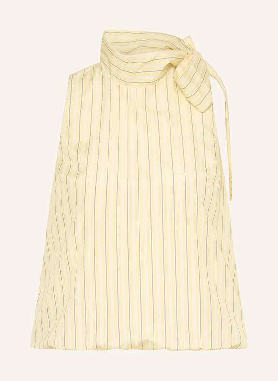 NEO NOIR Blouse VEDA avec col lavallière JAUNE/ NOIR/ BLANC