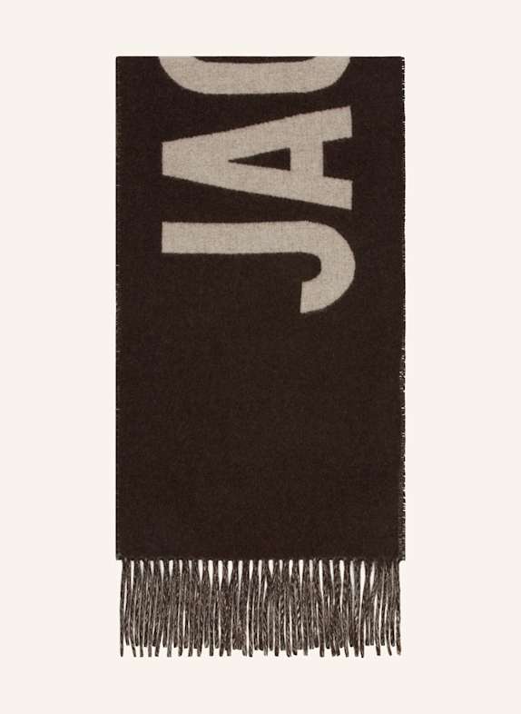JACQUEMUS Scarf DARK BROWN/ LIGHT GRAY
