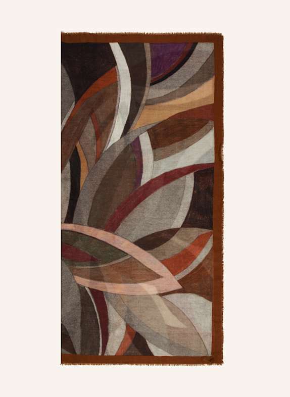 Barbieri Scarf DARK RED/ BROWN