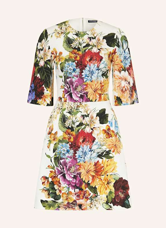 DOLCE & GABBANA Kleid MURO CREME/ GRÜN/ ORANGE