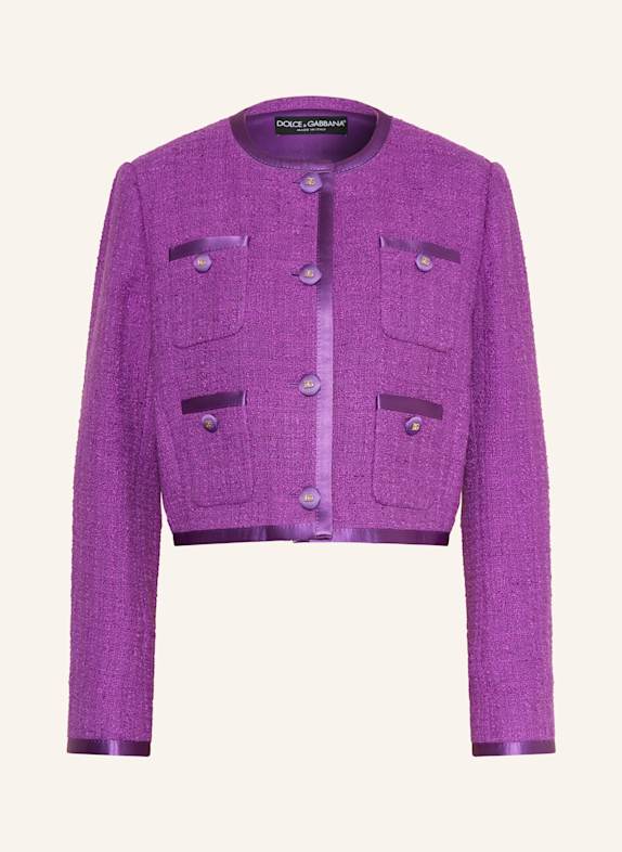 DOLCE & GABBANA Kastenjacke aus Bouclé LILA