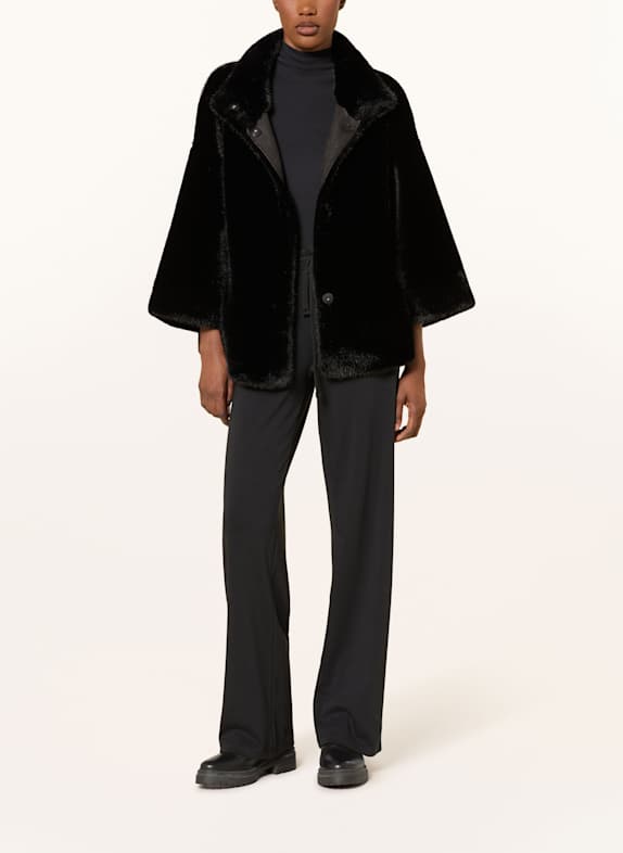 Juvia Faux fur jacket FEDORA BLACK