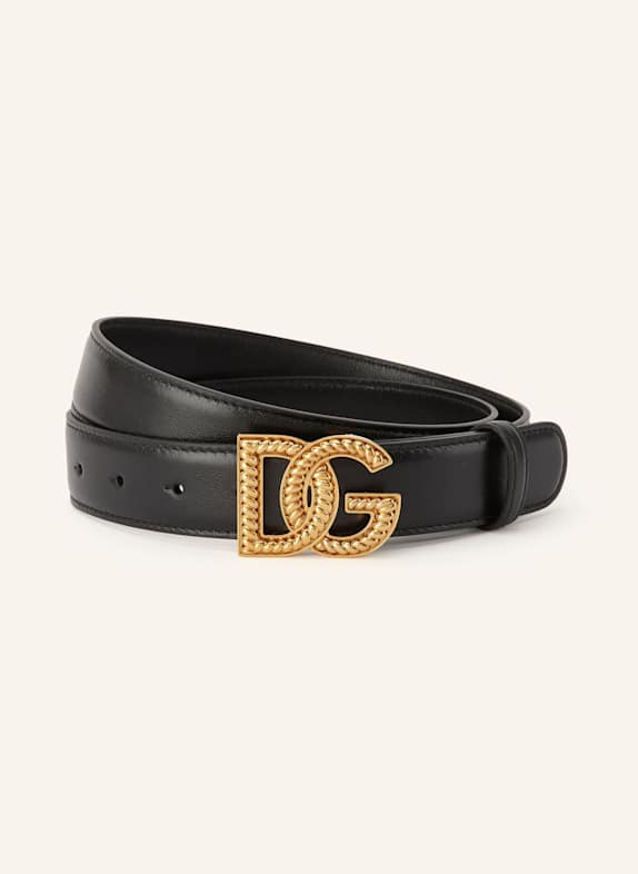DOLCE & GABBANA Leather belt BLACK