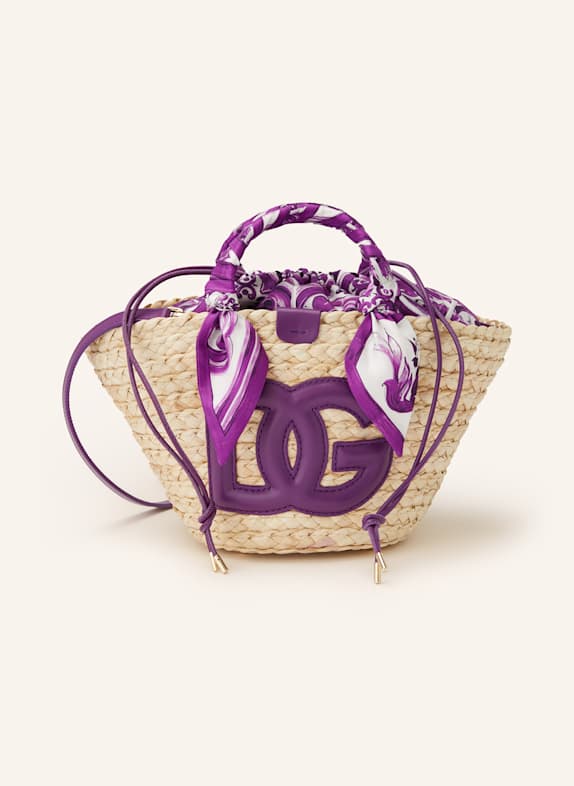 DOLCE & GABBANA Shopper MAIOLICA CREME/ LILA