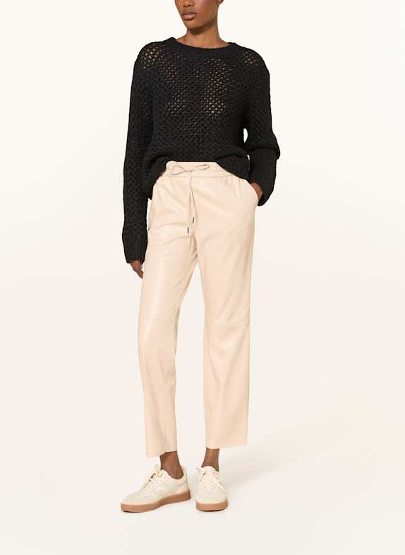 Juvia 7/8-broek ROSA in lederlook WIT
